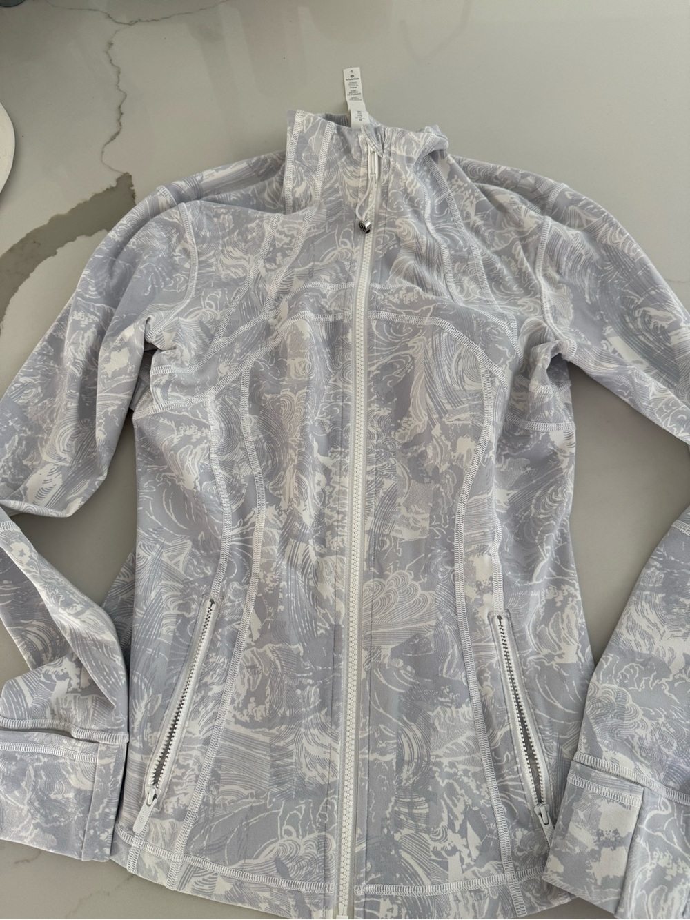 lululemon athletica Light Gray & White Printed align Jacket